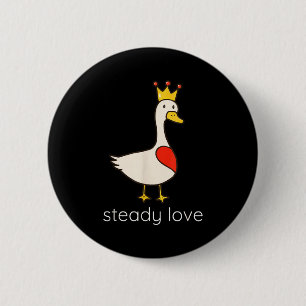 Badge Rond 5 Cm Amour stable couple drôle amoureux d'oie Saint-Val