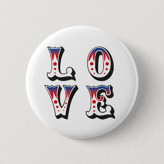Badge Rond 5 Cm Amour - Style de cirque vintage carnaval