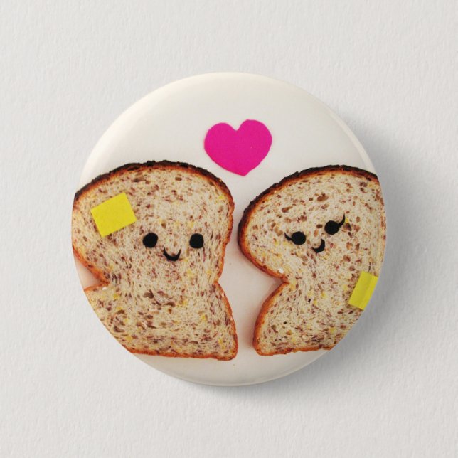 Badge Rond 5 Cm Amour Toasty (Devant)