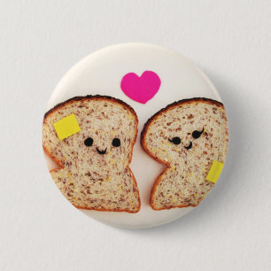 Badge Rond 5 Cm Amour Toasty