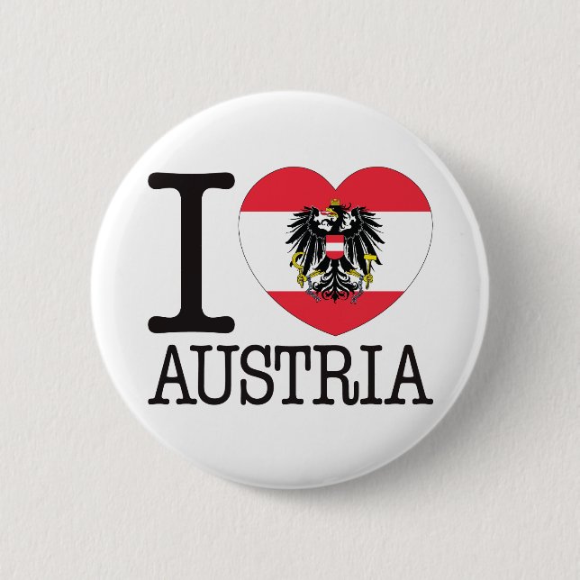 Badge Rond 5 Cm Amour v2 de l'Autriche (Devant)