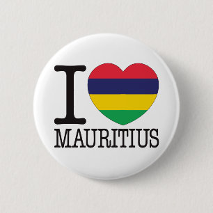 Badge Rond 5 Cm Amour v2 des Îles Maurice