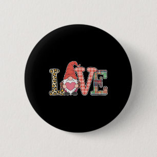 Badge Rond 5 Cm Amour Valentines Jour Gnomes mignons Coeurs rouges