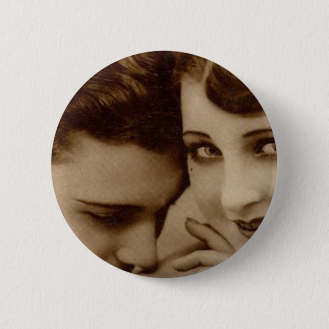 Badge Rond 5 Cm amour vintage (Devant)