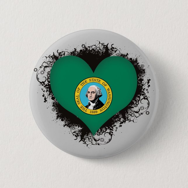Badge Rond 5 Cm Amour Washington du cru I (Devant)