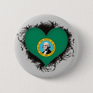 Badge Rond 5 Cm Amour Washington du cru I