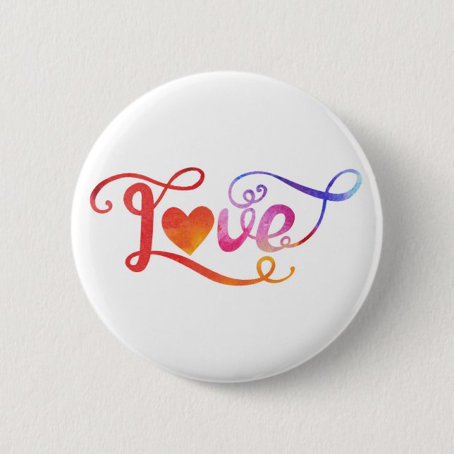 Badge Rond 5 Cm Amour Whimsical (Devant)