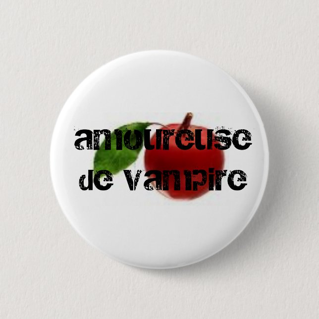 Badge Rond 5 Cm amoureuse de vampire (Devant)