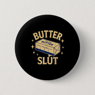 Badge Rond 5 Cm Amoureux de beurre drôle Design Rétro Vintage - Be