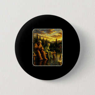 Badge Rond 5 Cm Amoureux de Bigfoot alien pêche drôles d'hommes sa