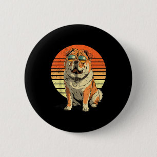 Badge Rond 5 Cm Amoureux de chiens fiers de chow chow hommes femme
