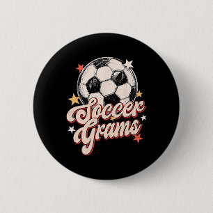 Badge Rond 5 Cm Amoureux de footballeurs rétro groovy Grams