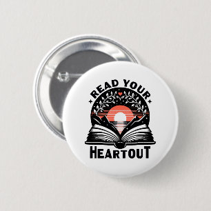 Badge Rond 5 Cm Amoureux de lecture Lisez votre cœur Livre Nerd