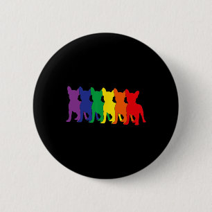 Badge Rond 5 Cm Amoureux de les chiens de Silhouettes Chihuahua