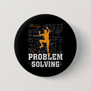 Badge Rond 5 Cm Amoureux de maths d'escalade de rocher Problème de