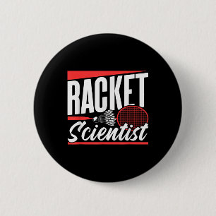 Badge Rond 5 Cm Amoureux de scientifique de raquette Joueur de mat