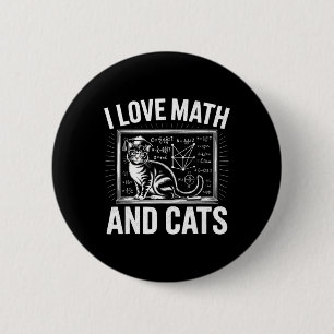 Badge Rond 5 Cm Amoureux des chats mathématiques Prof de maths drô