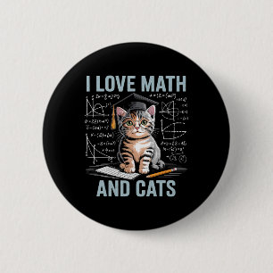 Badge Rond 5 Cm Amoureux des chats mathématiques Prof de maths drô
