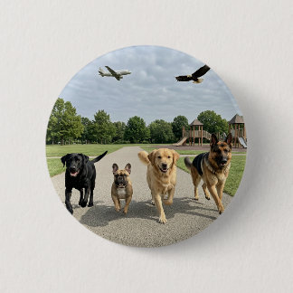 Badge Rond 5 Cm Amoureux des chiens