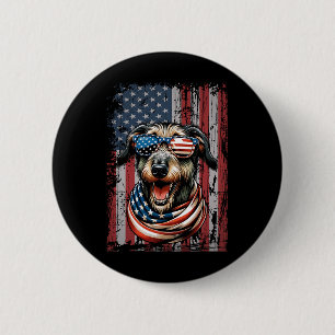 Badge Rond 5 Cm Amoureux des chiens irlandais Wolfhound Drapeau am