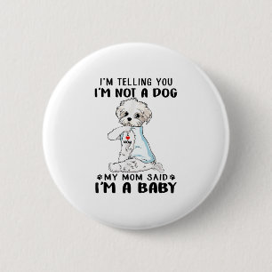 Badge Rond 5 Cm Amoureux des chiens   Je vous dis que je ne suis p