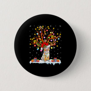 Badge Rond 5 Cm Amoureux des chiens Noël moche Australian Shepherd