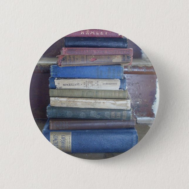 Badge Rond 5 Cm amoureux des livres (Devant)