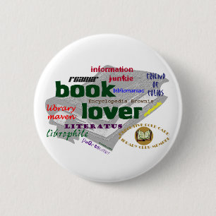 Badge Rond 5 Cm Amoureux des livres
