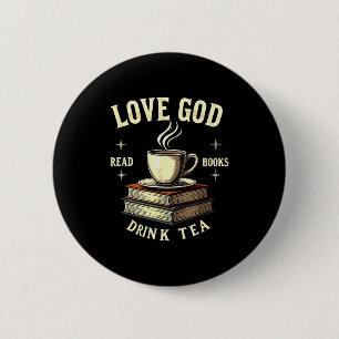 Badge Rond 5 Cm Amoureux des livres chrétiens Aime Dieu Lire des l