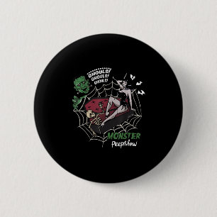 Badge Rond 5 Cm Amoureux drôles de monstre de Frankenstein Comment