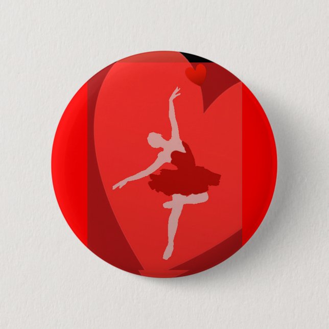 Badge Rond 5 Cm Amoureux du ballet (Devant)