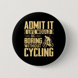 Badge Rond 5 Cm Amoureux du vélo tout terrain cycliste sur route E
