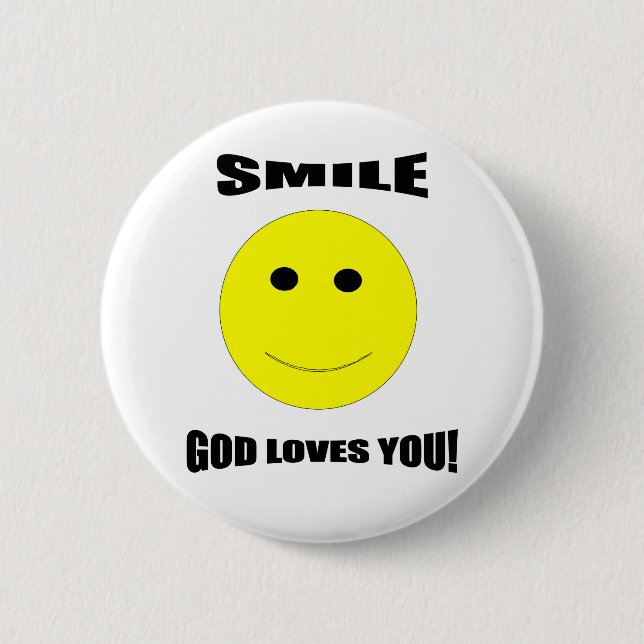 Badge Rond 5 Cm Amours d'un dieu de sourire que vous vous (Devant)