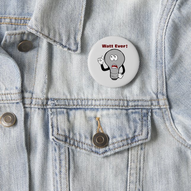 Badge Rond 5 Cm Ampoule de dessin (En situation)