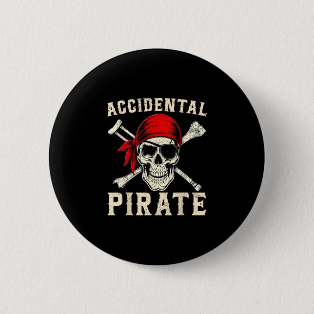 Badge Rond 5 Cm Amputé de la jambe handicapé amputation drôle acci (Devant)