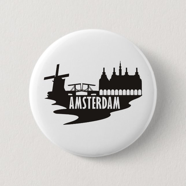 Badge Rond 5 Cm Amsterdam (Devant)