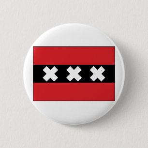 Badge Rond 5 Cm Amsterdam, Pays-Bas