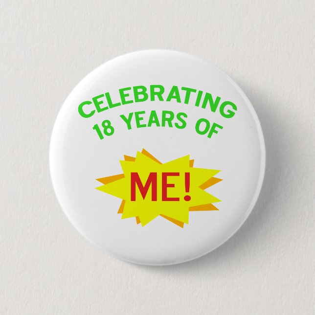 Badge Rond 5 Cm Amusant 18e anniversaire Idée cadeau (Devant)