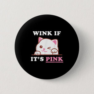 Badge Rond 5 Cm Amusant Adulte Humour Cute Chat Cool rose Shocker 