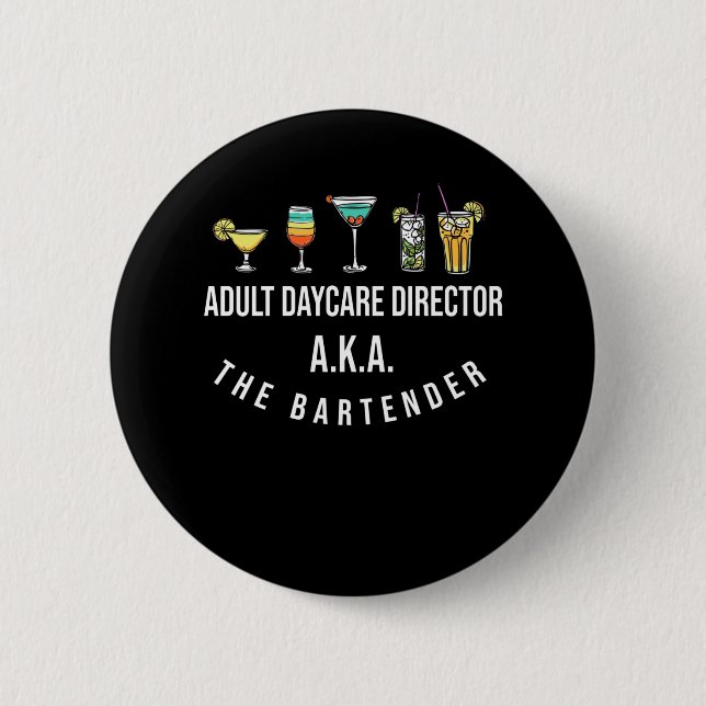 Badge Rond 5 Cm Amusant Bartender Alcool Mixer Barkeeper plaisante (Devant)