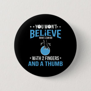 Badge Rond 5 Cm Amusant Bowling Art Pour Hommes Femmes Bowler Funn