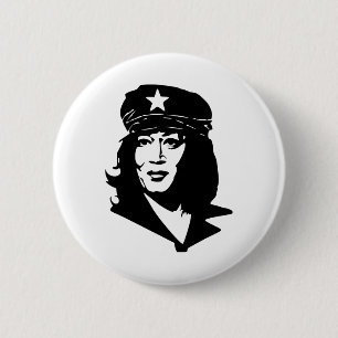 Badge Rond 5 Cm Amusant camarade Kamala Harris communiste mème