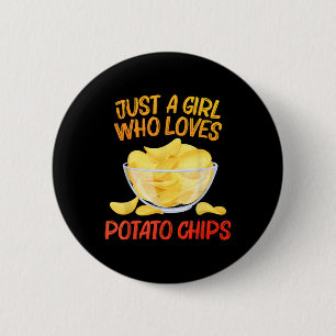 Badge Rond 5 Cm Amusant Chips De Pomme De Terre Conception Pour Fe