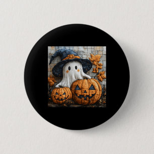 Badge Rond 5 Cm Amusant Citrouille fantôme mignon Halloween Patchw