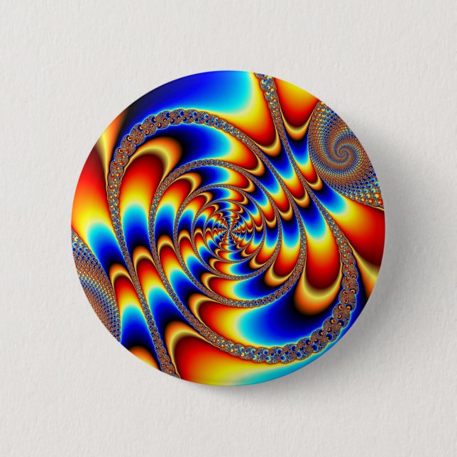 Badge Rond 5 Cm Amusant couleur - Fractal (Devant)