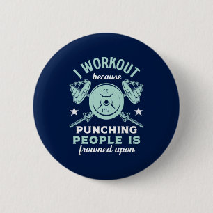 Badge Rond 5 Cm Amusant Gym Motivation Fitness entraînement et en