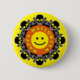 Badge Rond 5 Cm Amusant Halloween heureux