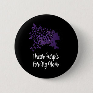 Badge Rond 5 Cm Amusant Je Porte Le Violet Pour Ma Mère Heimerheim