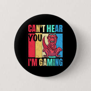 Badge Rond 5 Cm Amusant jeu de casque de joueur ne peut pas vous e