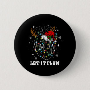 Badge Rond 5 Cm Amusant Laisser Flow Anatomie Coeur Cardiaque Infi